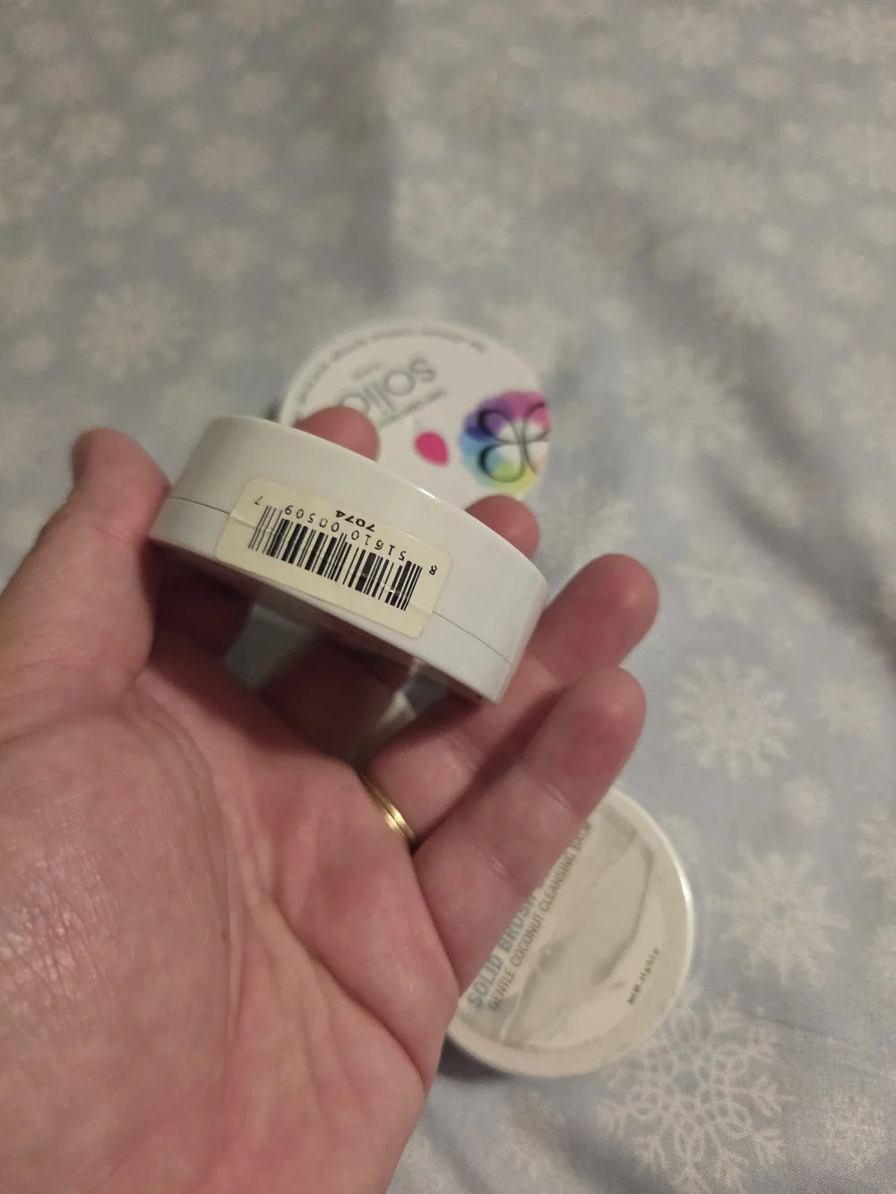 solid Makeup Sponge & Brush Cleanser - White